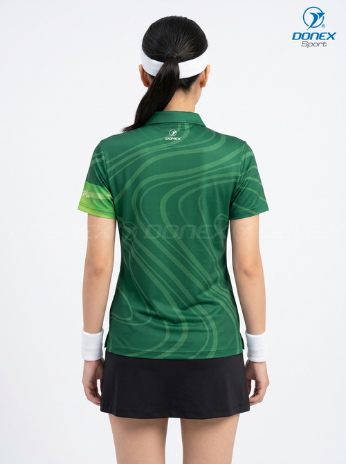 Áo thể thao nữ AC-3866-31-01 Xanh lục bảo phối trắng